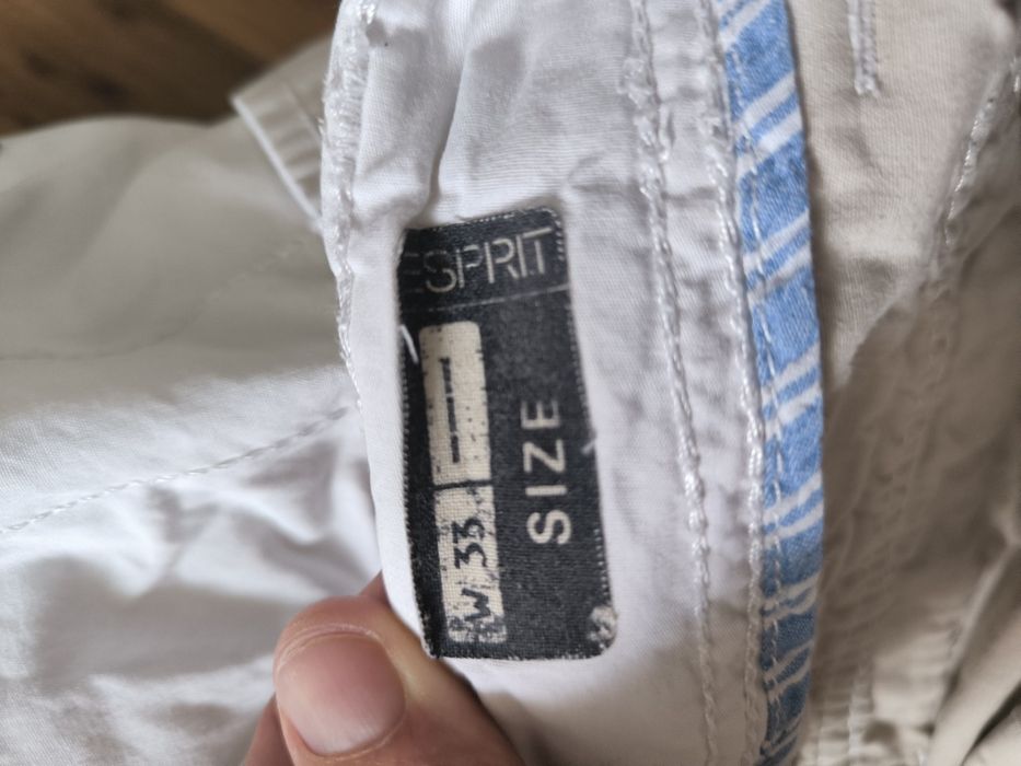 Esprit szorty męskie cargo W33 białe bawełna
