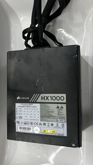 fonte de alimentação Corsair HX1000 (80 Plus Platinum, Totalmente Modular)