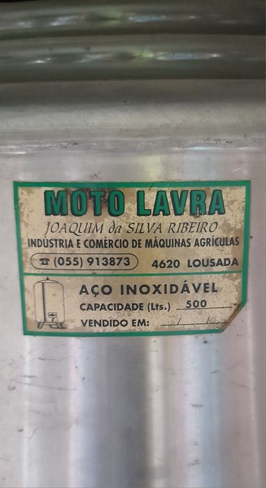 Cuba inox 500 litros
