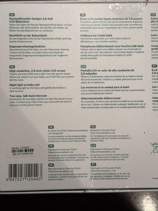 Leapfrog LF2423 Elektroniczna Niania, Biały, 2.8"