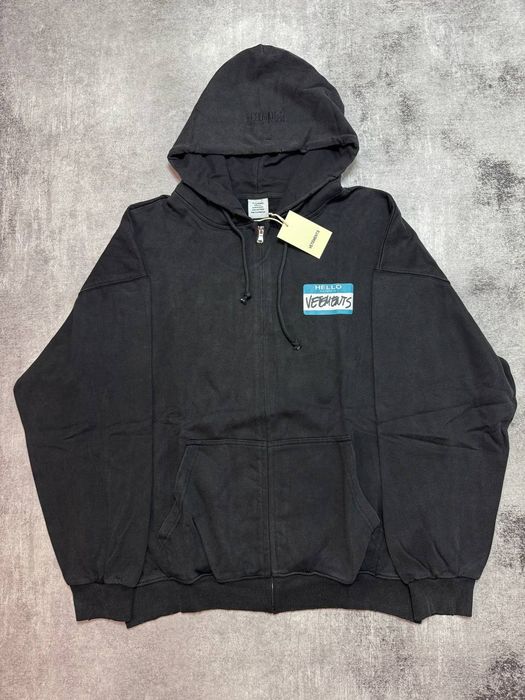 Худі Vetements ,,Hello my name is Vetements,,