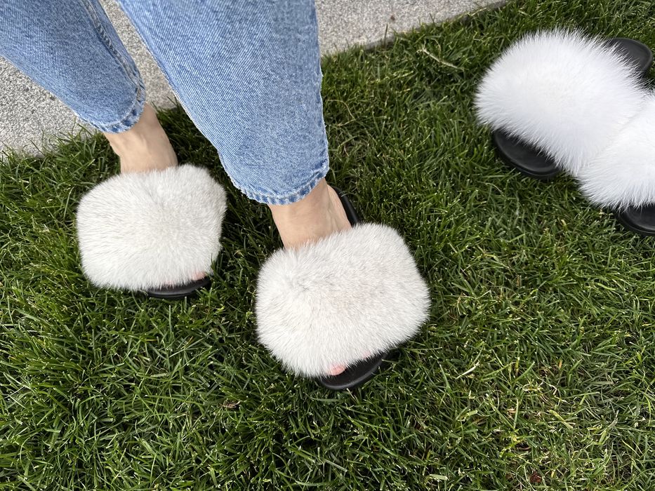 Тапки с мехом , тапулі з натуральним хутром