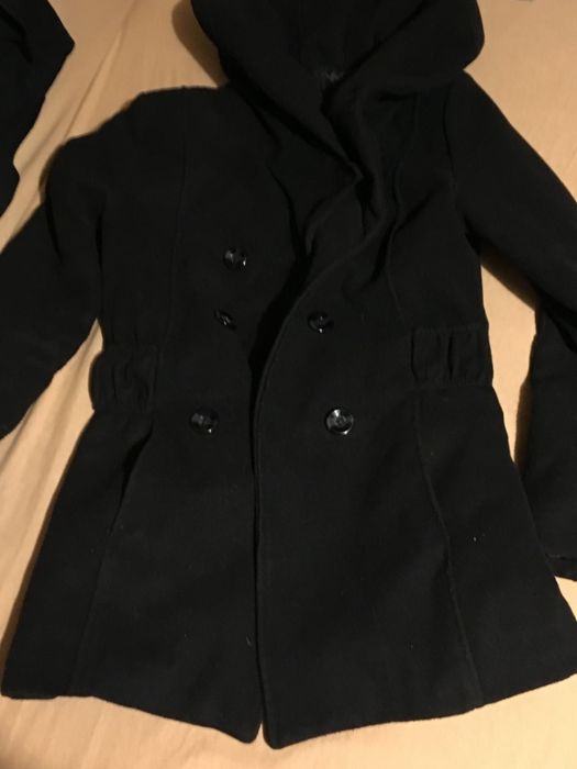 Płaszcz zimowy czarny s/m
