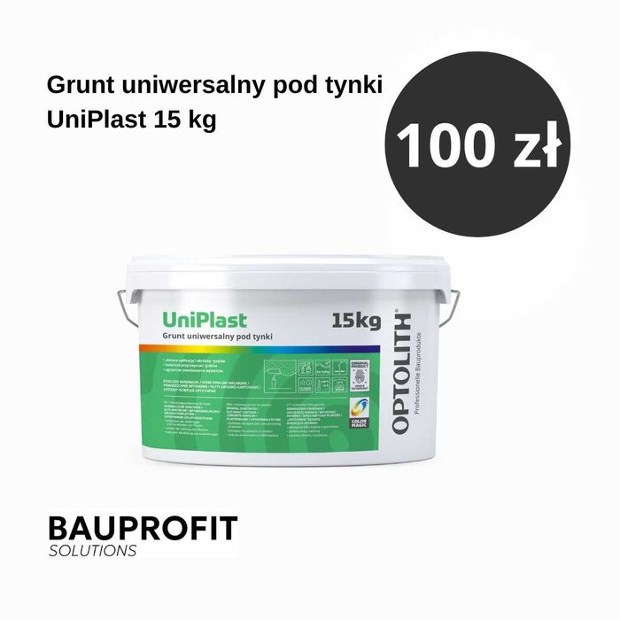 Grunt uniwersalny pod tynki – UniPlast 15 KG