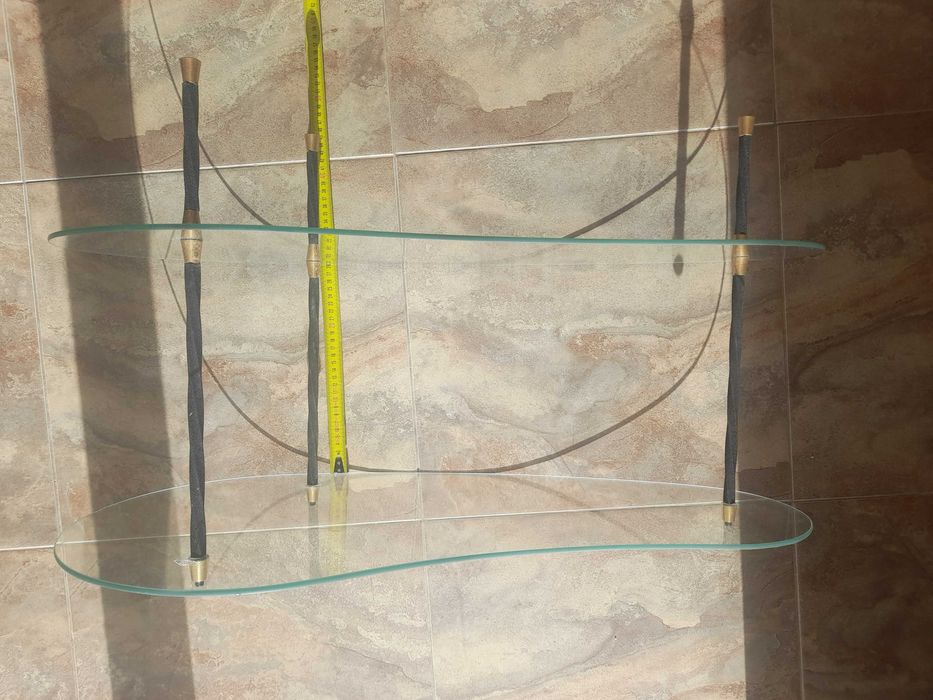 Mesa vidro para centro ou canto/ estante