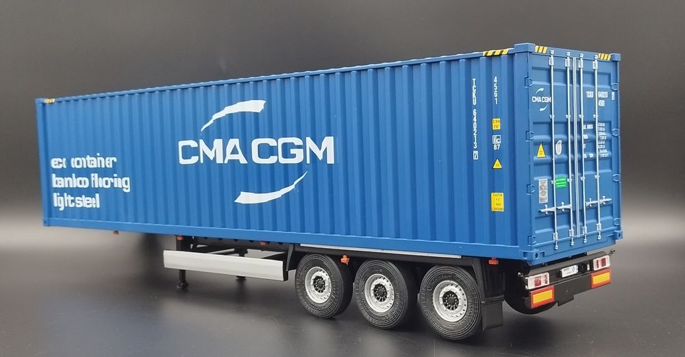 1:24 Solido  Container Trailer and CMA CGM Container naczepa kontyner