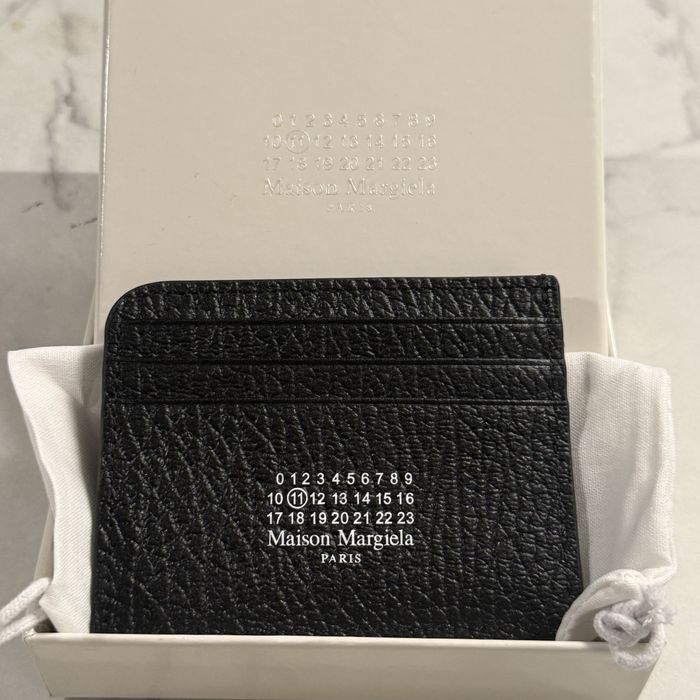 • Maison Margiela чорний шкіряний картхолдер •