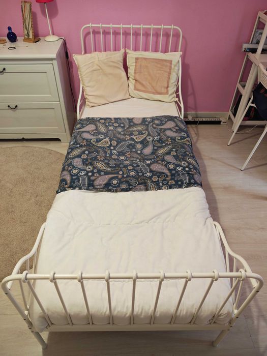 Cama extensivel IKEA MINNEN, Branca, 80x200cm