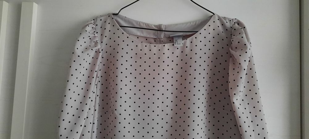 Letnia sukienka szara kropki 40/42