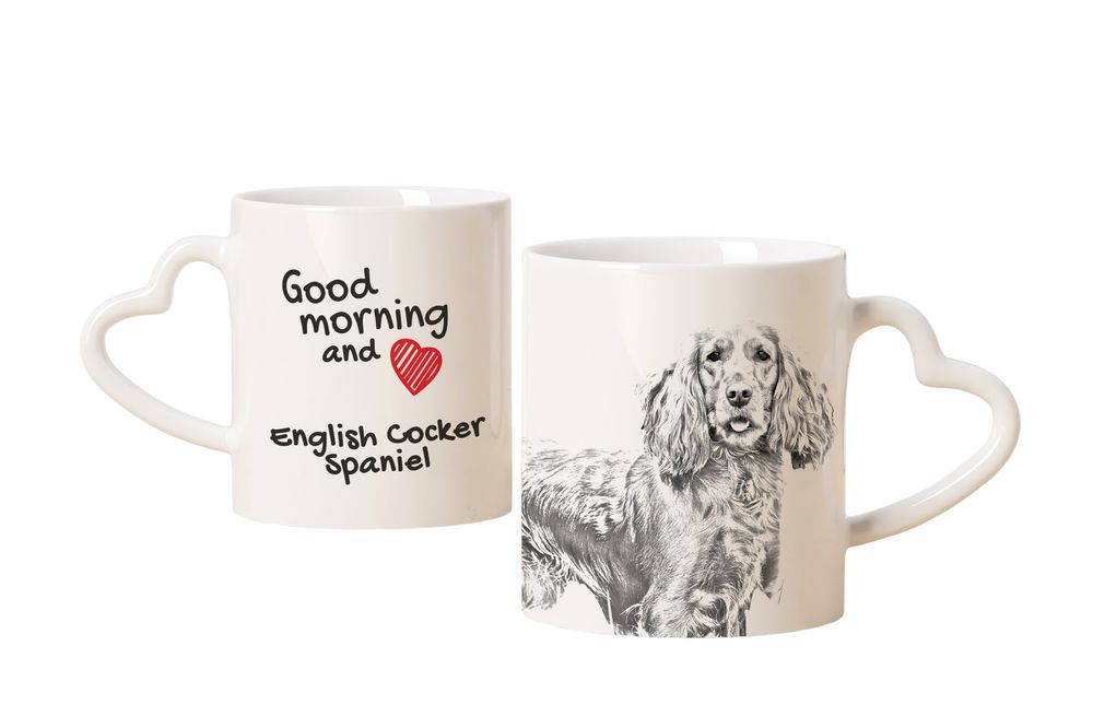 Cocker spaniel angielski kubek z psem good morning serce Art-Dog
