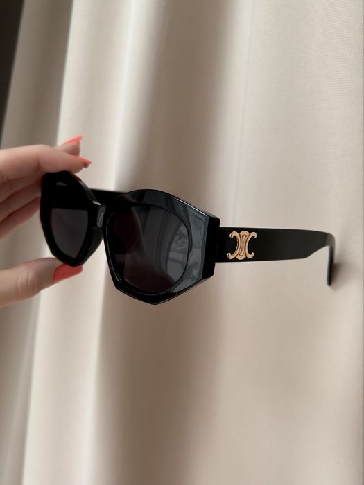 Nowe okulary przeciwsłoneczne damskie czarne celinki celine