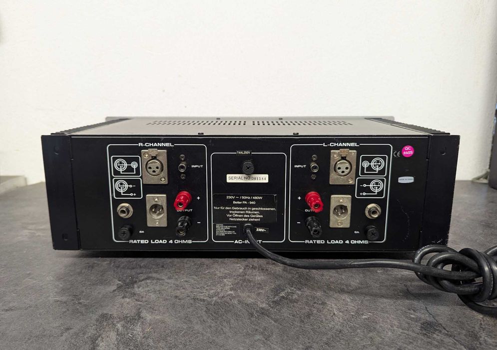 Рековий кінцевий підсилювач Mc Crypt PA-940/2.