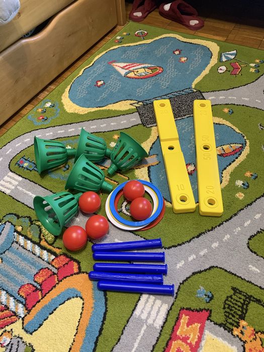 Дитячий іграшковий набір 2в1 кільцекид кільцеброс баскетбол