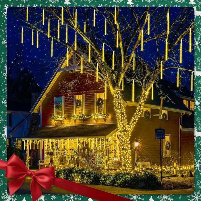 Kurtyna Meteory 50cm Lampki Ciepłe Padający 480 Led Ip44 Girlanda 6m