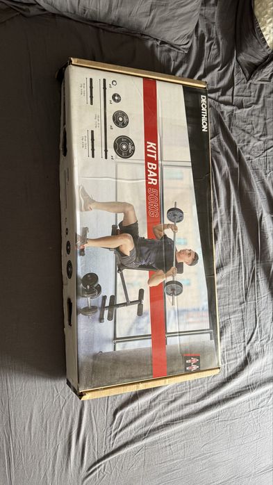 Halteres de Musculação 50 kg Disco Ferro Fundido 80 % Reciclado (Conjunto)