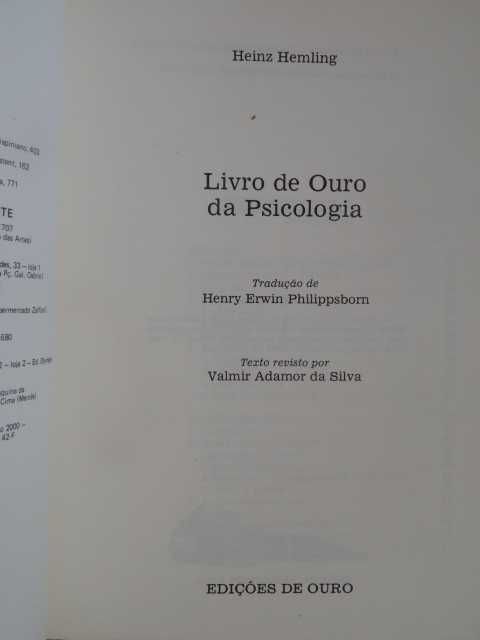 Livro de Ouro da Psicologia de Heinz Hemling