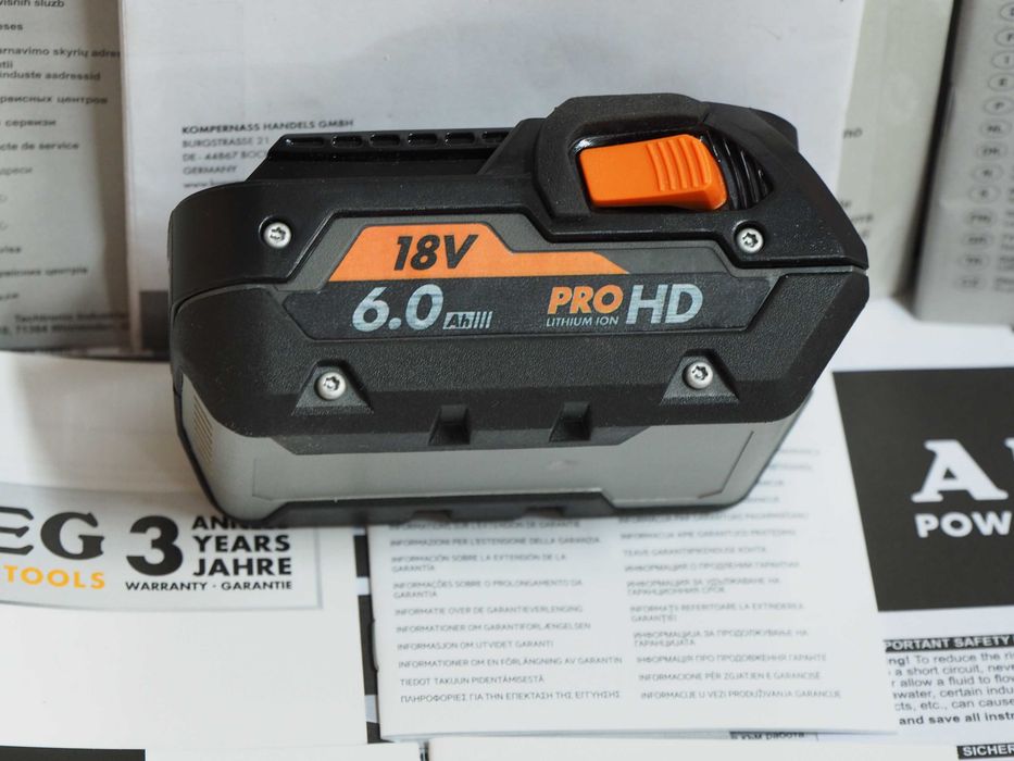 AEG bateria 18v 6Ah akumulator RIDGID L1860 RHD PRO produkcja Germany