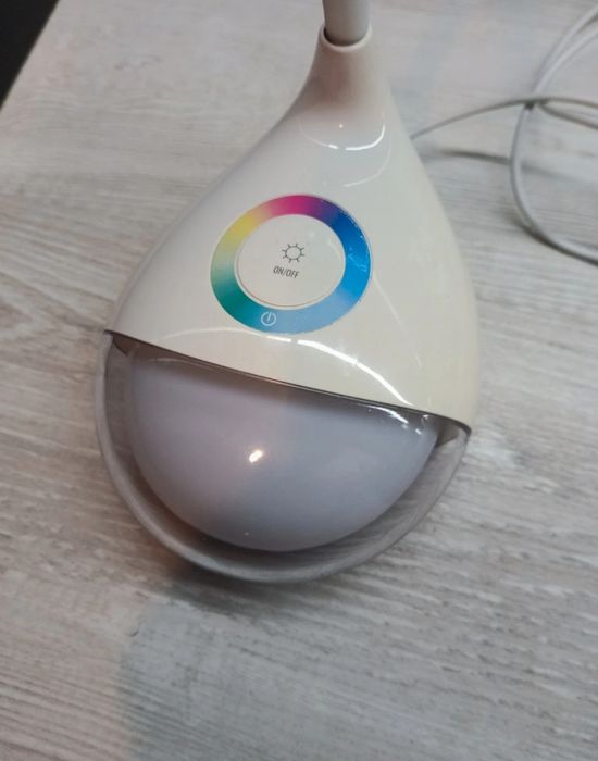 Biała lampka LED Biurkowa Nocna Platinet 6w Różne kolory światła