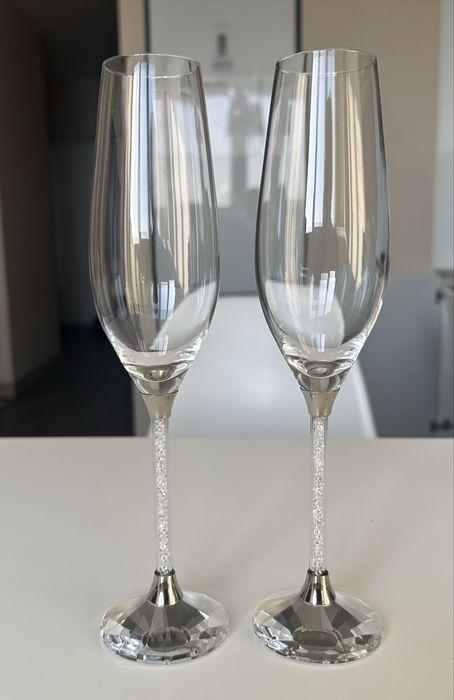 Бокали для шампанського з кристалами