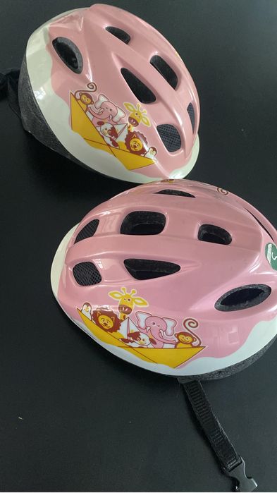 Capacete rosa crianca