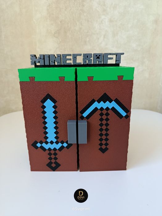 Стенд-шафа Minecraft ‼️ Поличка для фігурок Кіндер Майнкрафт