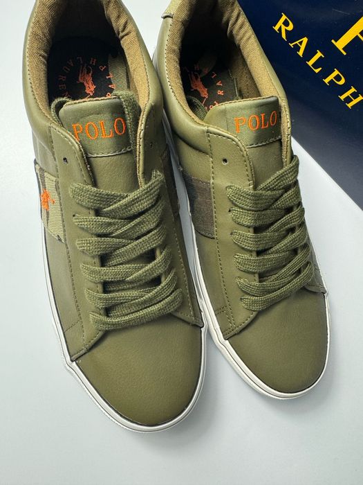 Nowe sneakersy męskie POLO RALPH LAUREN zielone oliwkowe 40