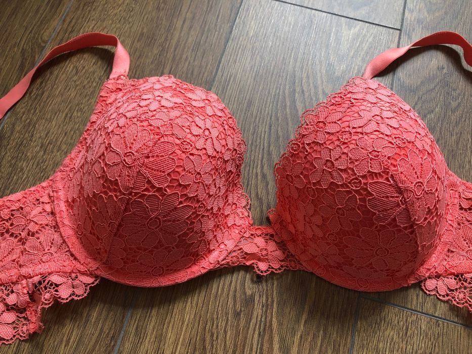 Biustonosz Etam 75 D kolor pomarańczowo - koralowy