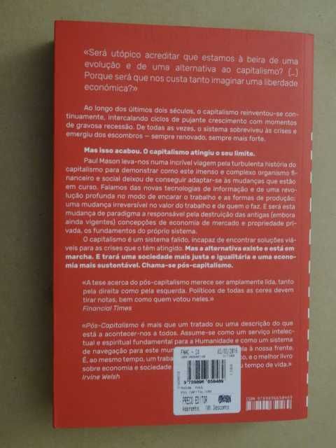 Pós-Capitalismo de Paul Mason - 1ª Edição