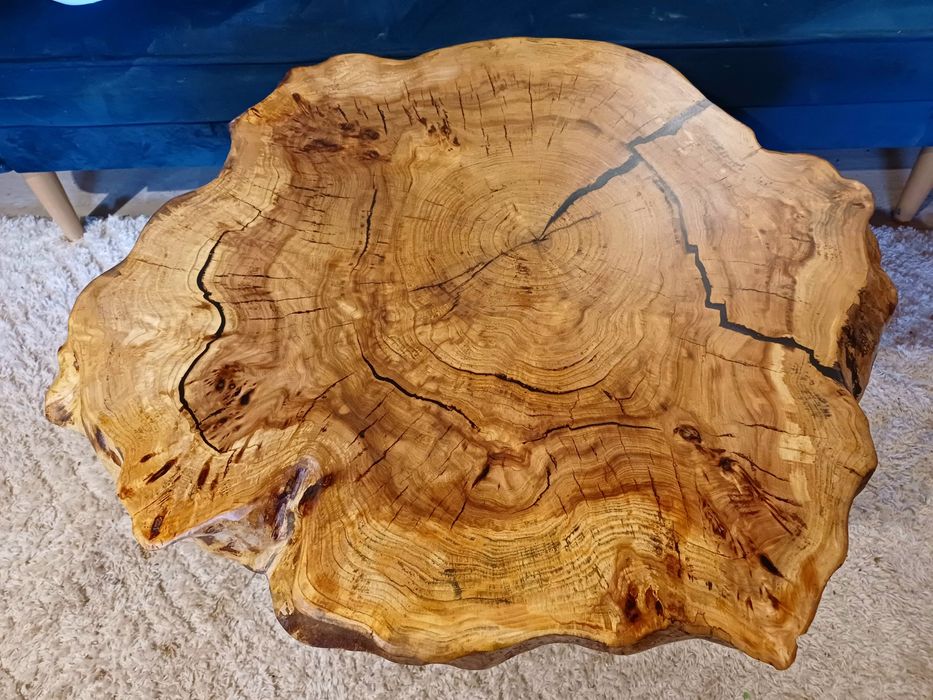 Stolik kawowy 75x57cm plaster drewna loft