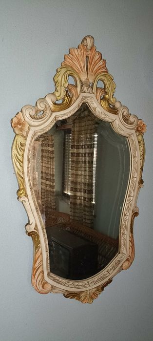 Armário de canto e espelho vintage