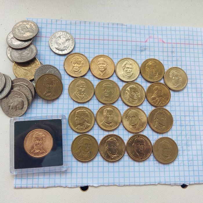 Монети Америки 1 долар.монети з рола