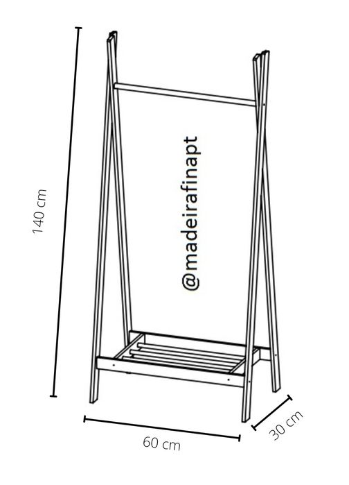 Cabide para meninos em madeira maciça