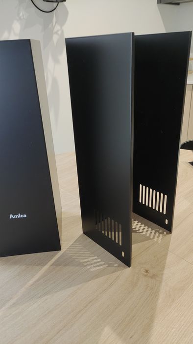 Maskownica okapu metalowa maskownica 2x 2 sztuki nowa czarna Amica