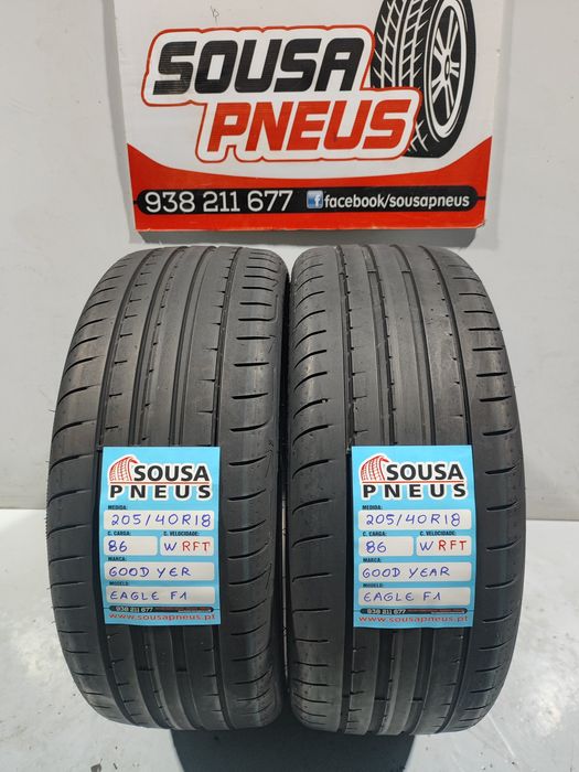 2 pneus semi novos 205-40R18 Good year - Oferta a Entrega - 120 Euros