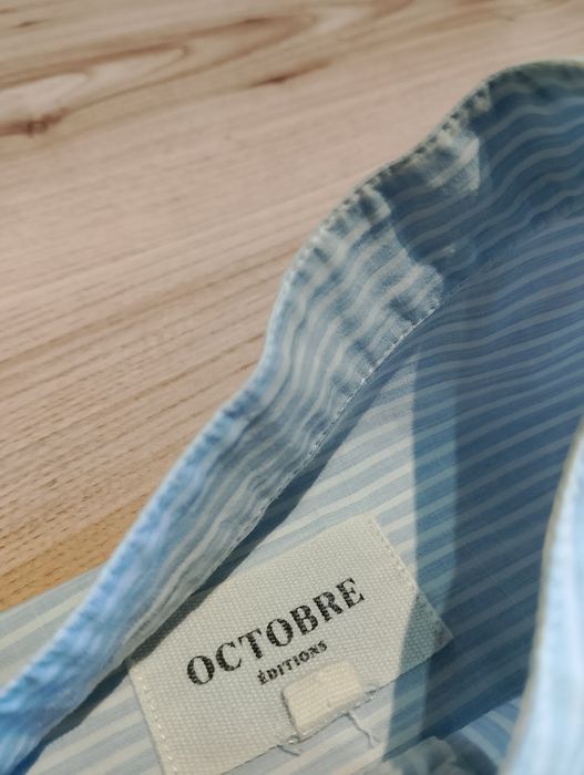 Jasnoniebieska Męska Koszula W Paski Octobre Editions