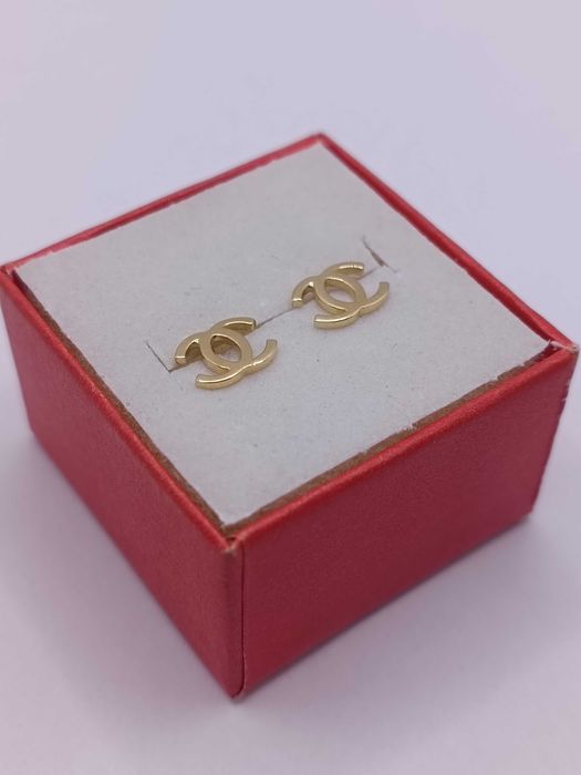 Złote Kolczyki Chanel Złoty Sztyft Złoto pr.585 14k. 449/12/25l