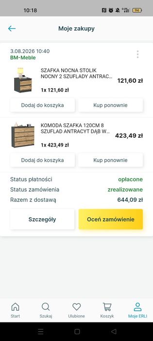 nowa komoda do zamontowania