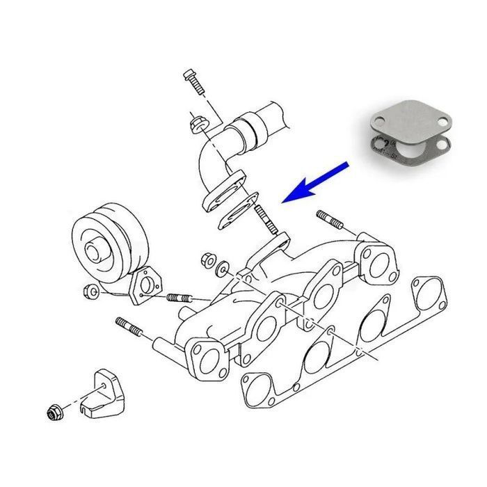 Supressor EGR Audi A4 A6 Motores 2.0 TDI BVA BVF BVG BLB - INOX