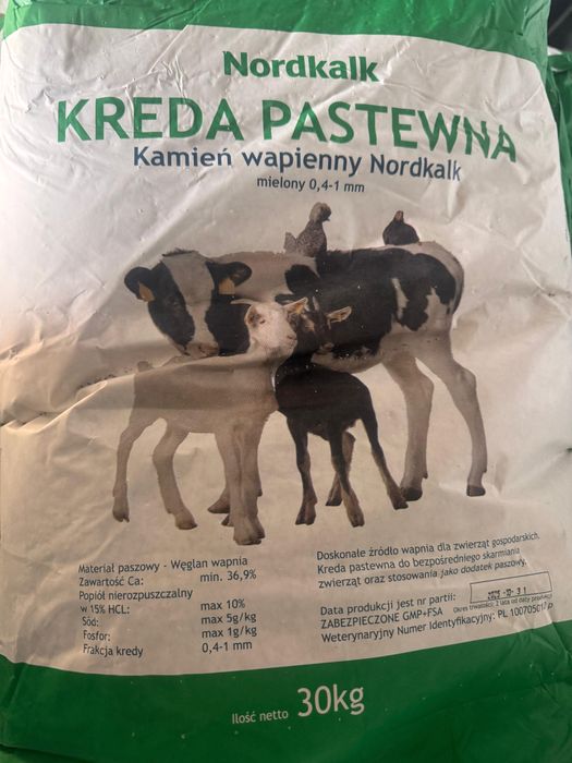 Kreda pastewna 30kg Nordkalk