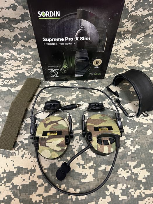 Військові навушники Sordin® + мікрофон кабель для рації + кріплення‼️
