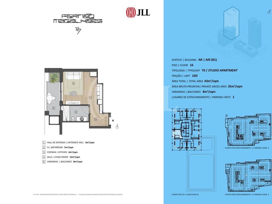 Apartamento T0 no Fernão Magalhães 127, Porto
