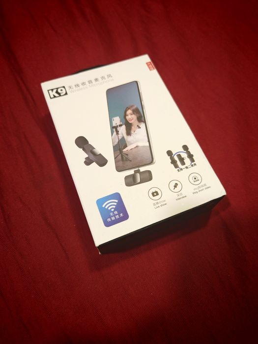 Zestaw 2 mikrofonów bezprzewodowych krawatowych K9 USB-C