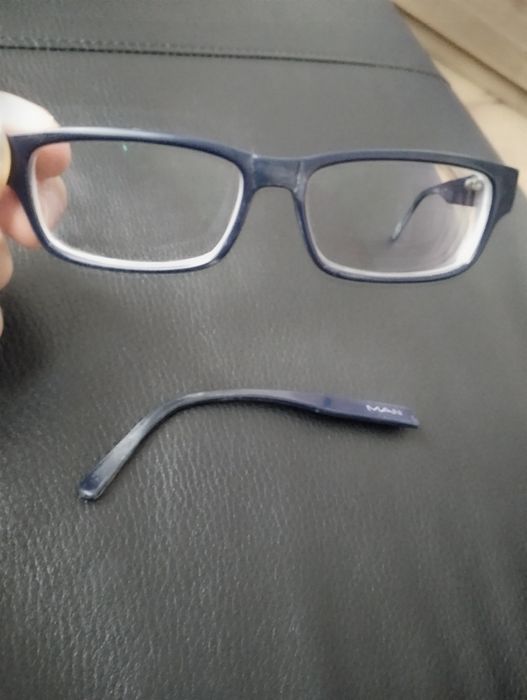 Okulary męskie -5,75 -  zniszczone, uszkodzone