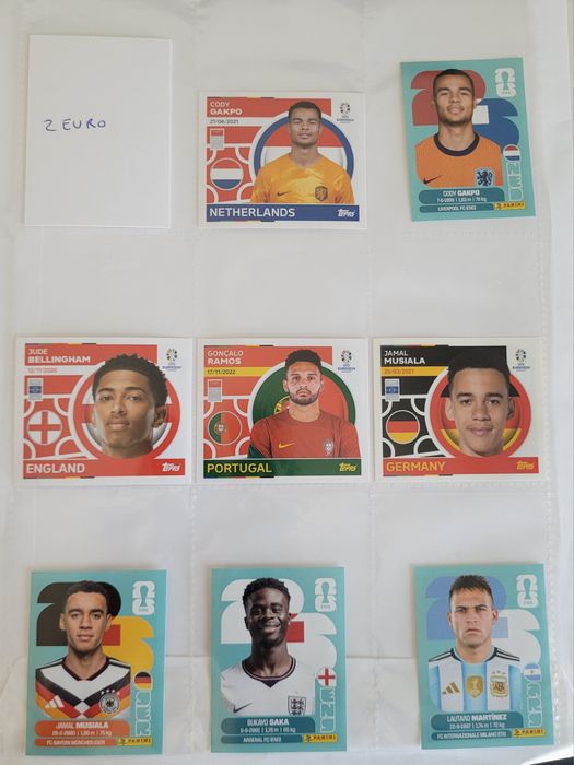 Panini Topps - Cromos Futebol Rookies / Craques / Estrelas (SELECÇÕES)