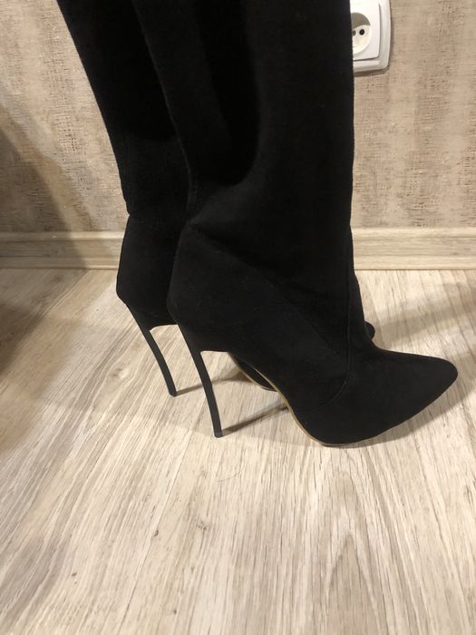 Замшеві ботфорти 38 розмір