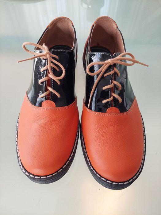 Buty damskie wiosenne 38, SKÓRA, wkładka 24cm, Vintage