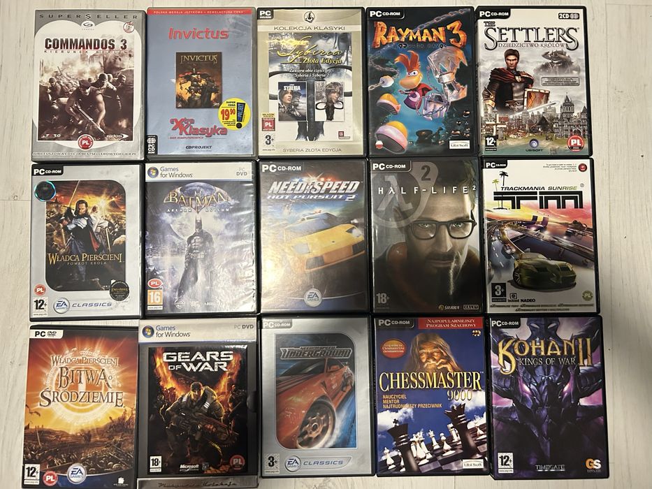 Zestaw 36 używanych gier PC