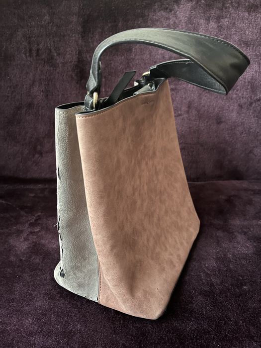 Dwukolorowa torebka do ręki