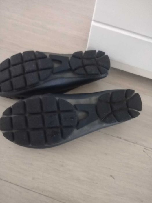 Buty mokasyny, skóra naturalna, granatowy