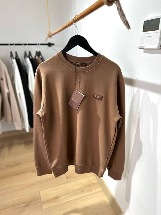 Loro Piana свитшот реглан батник кофта мужская коричневая оригинал
